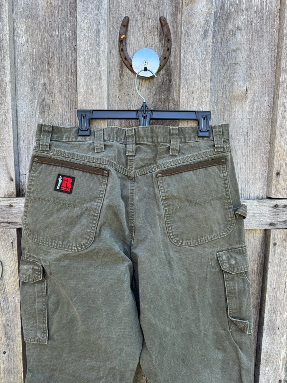 WRANGLER® RIGGS WORKWEAR® Ripstop Ranger Cargo Pant 36x 32(actual 36x30.5) green - Picture 4 of 7